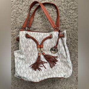 Michael Kors logo tassel large purse